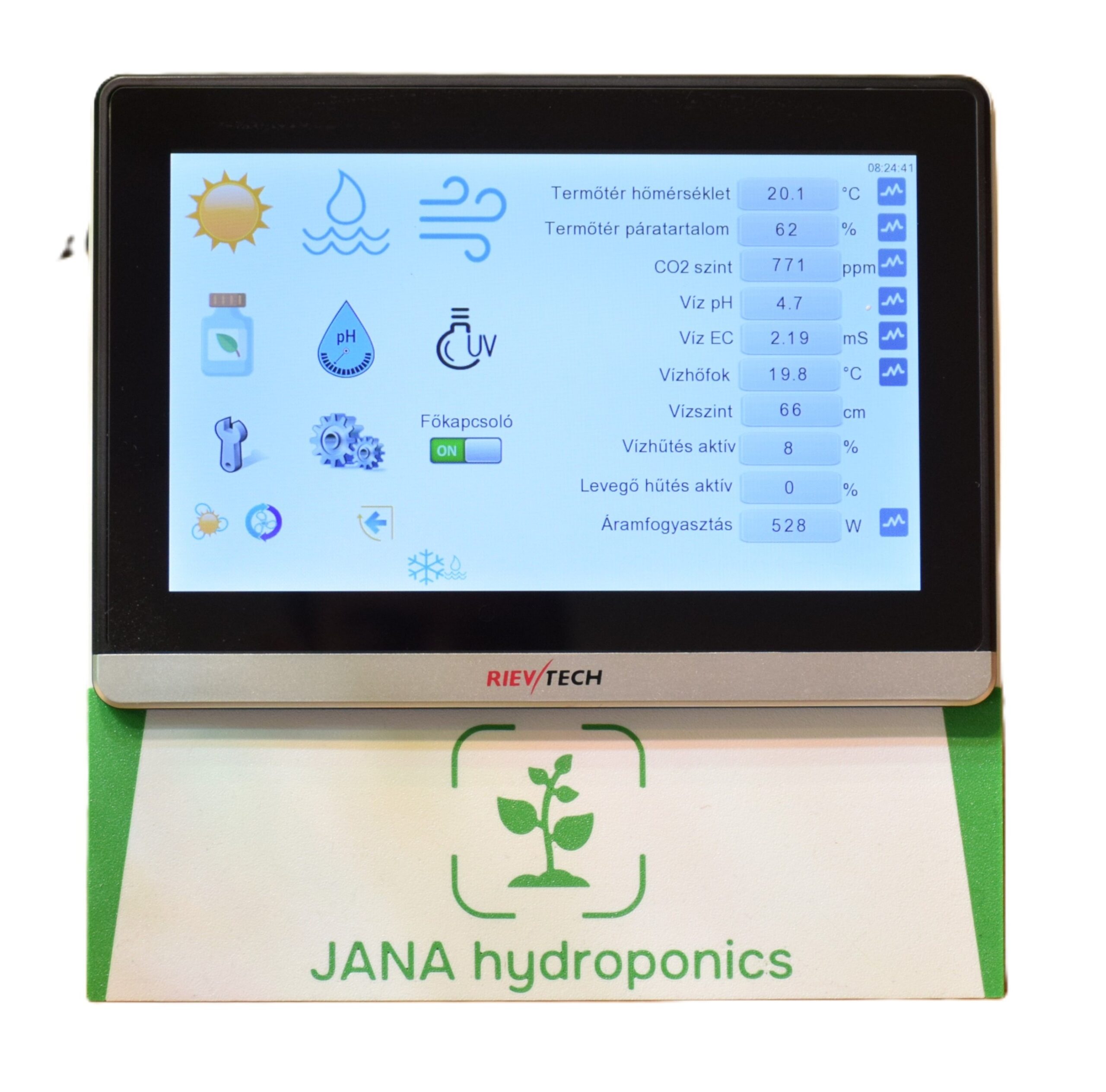 Hidropóniás rendszerek egyedi vezérlése