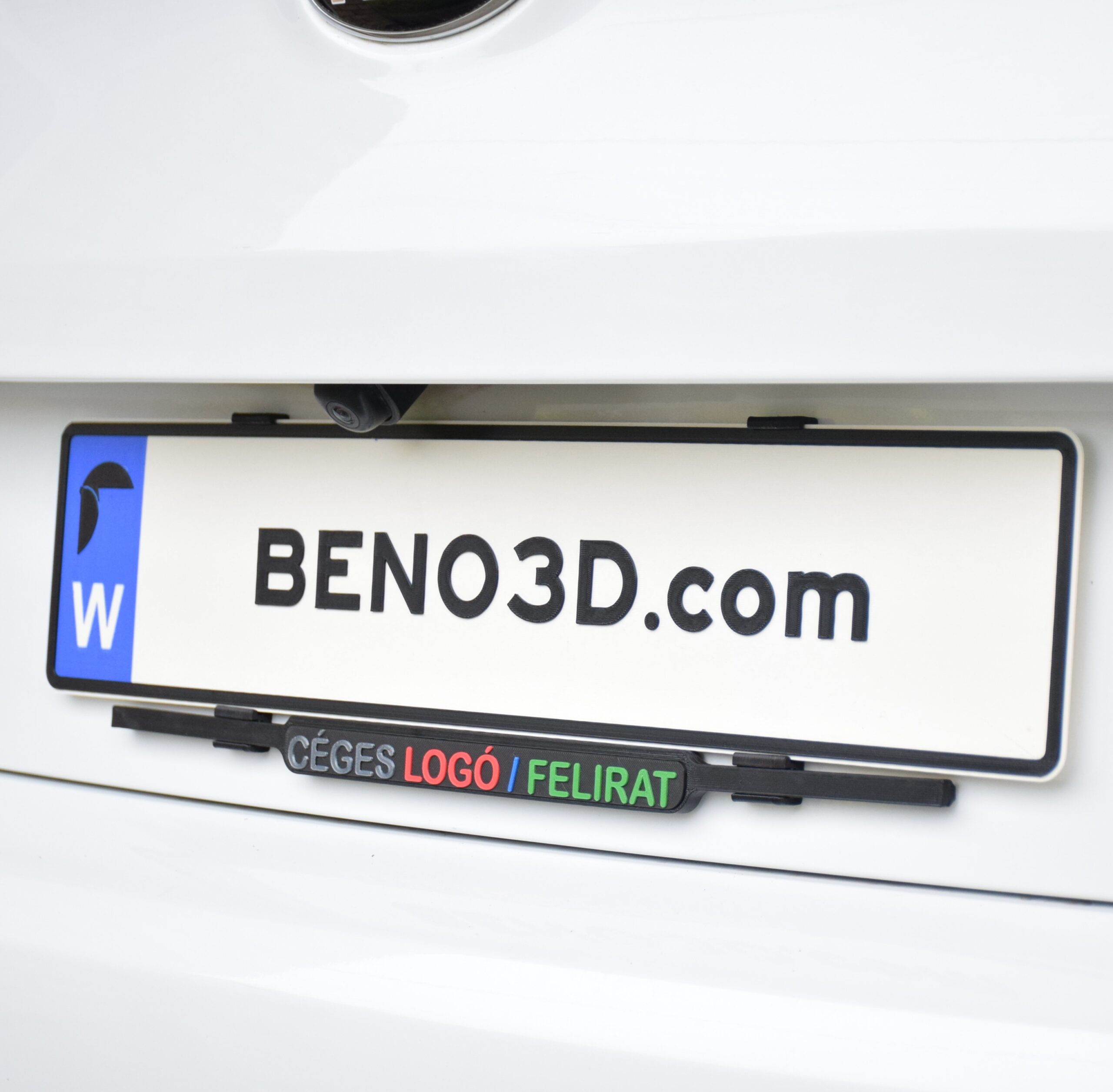 Rendszámtábla tartó - feliratozható - keret nélküli - Image 5