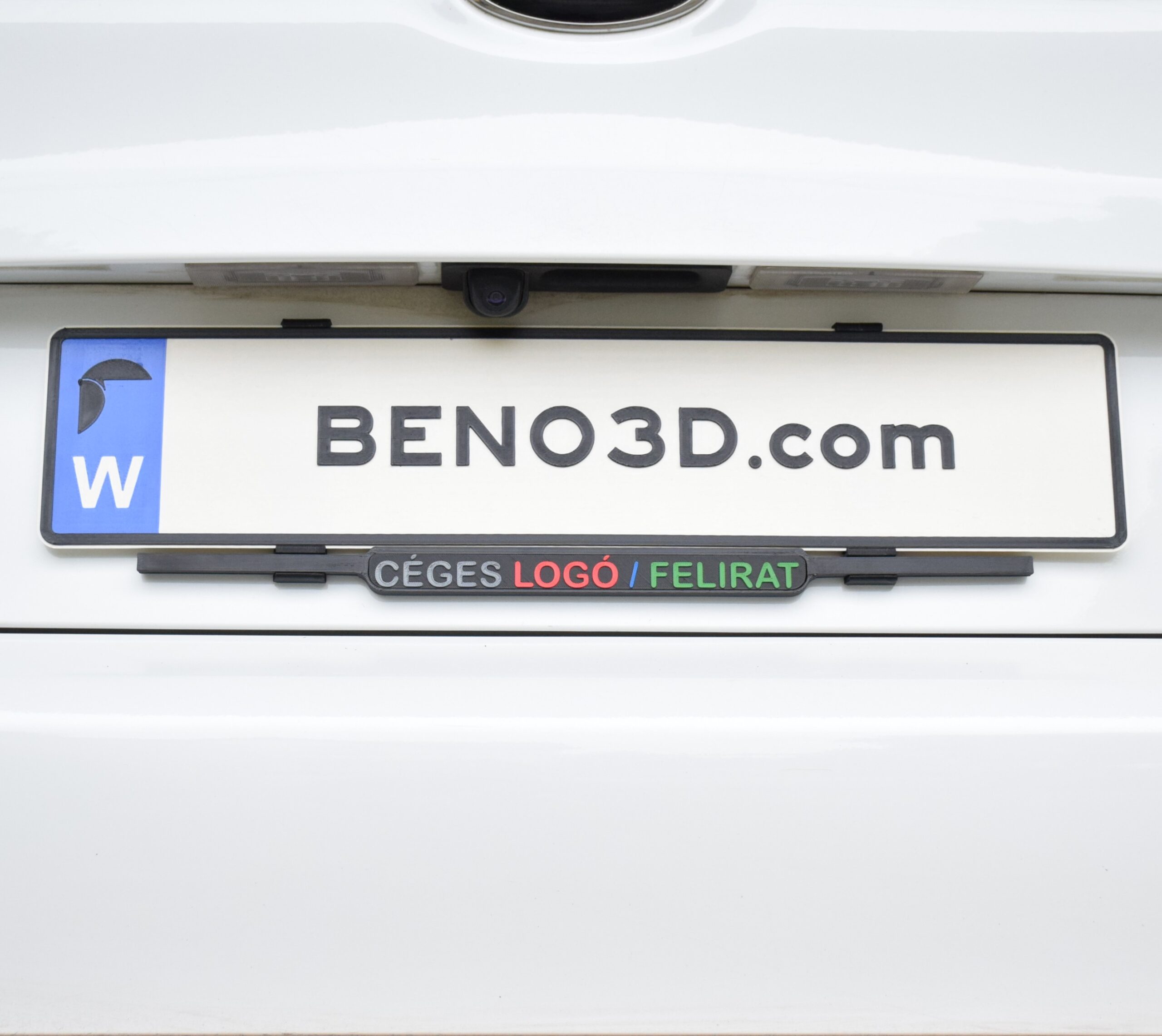 Rendszámtábla tartó - feliratozható - keret nélküli - Image 6